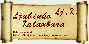 Ljubinko Kalambura vizit kartica